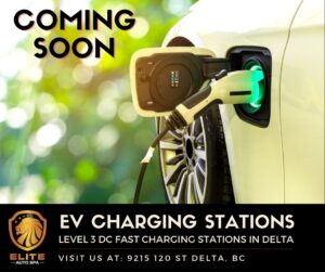 Elite Auto Spa, Electronic Vehicle Charging Stations Coming soon in Delta, BC